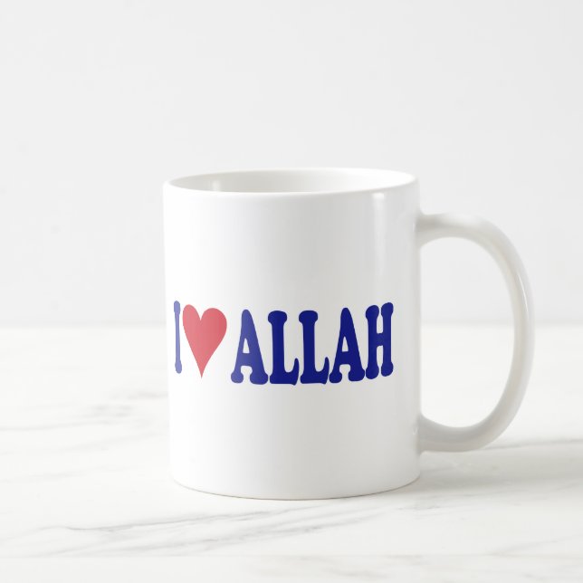 Caneca De Café Eu amo Allah (Direita)
