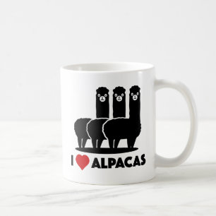 Caneca De Café Eu Amo Alpacas