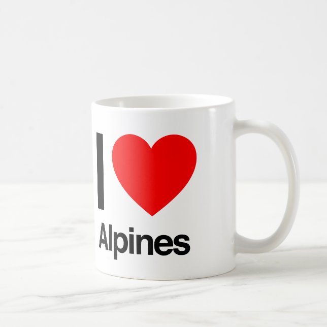 Caneca De Café eu amo alpinos (Direita)