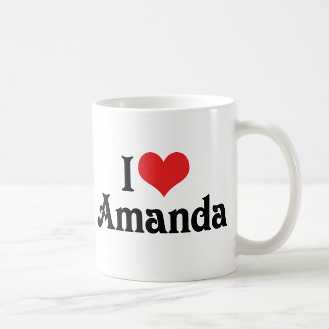 Caneca De Café Eu Amo Amanda (Direita)