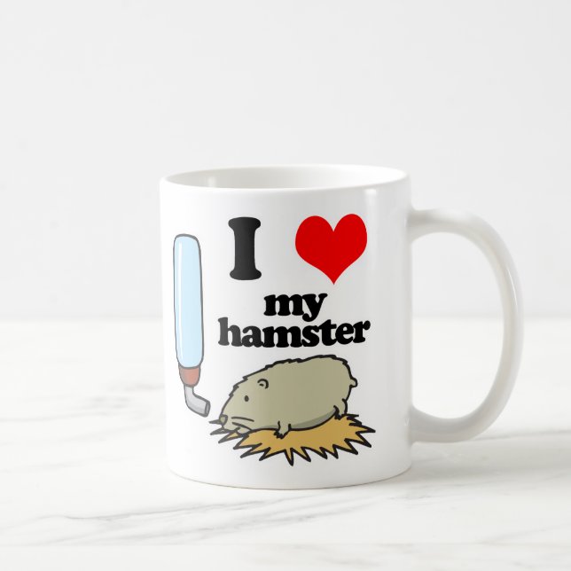 Caneca De Café Eu Amo (Amo) Meu Hamster (Direita)