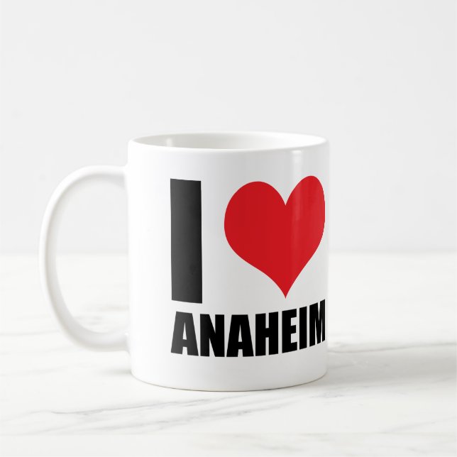 Caneca De Café Eu amo Anaheim (Esquerda)