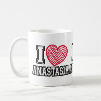 Caneca De Café Eu Amo Anastasia Primeiro Nome Eu Amo Anastasia Pe