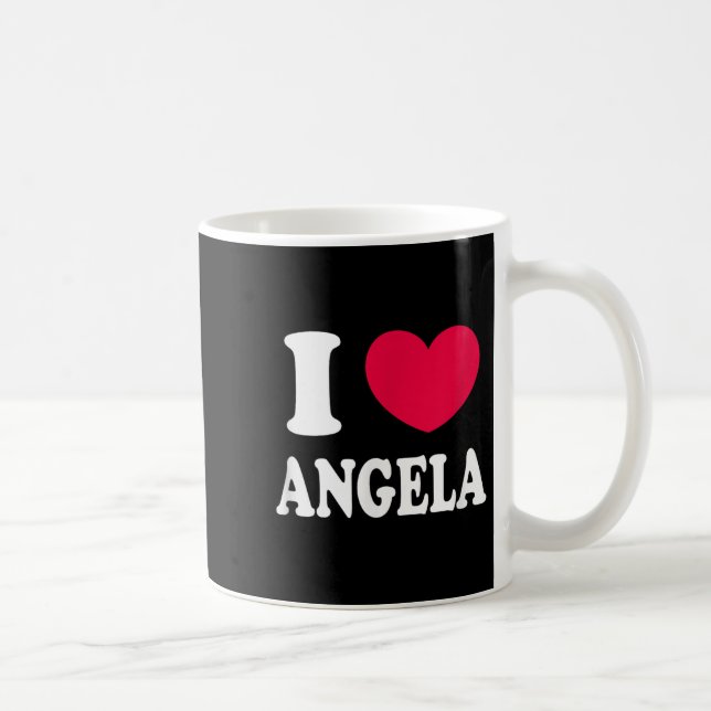 Caneca De Café Eu amo Angela (Direita)