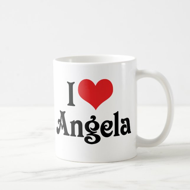 Caneca De Café Eu Amo Angela (Direita)