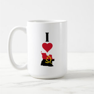 Caneca De Café Eu Amo Angola Vertical I Heart Angola Country Flag