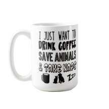 Eu amo animais do café e Naps tipografia