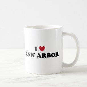 Caneca De Café Eu amo Ann Arbor Michigan