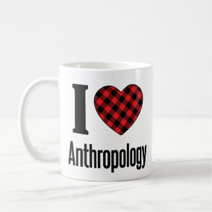 Caneca De Café Eu Amo Antropologia