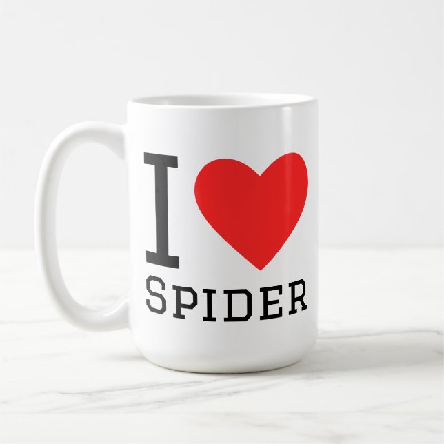 Caneca De Café Eu amo aranha (Esquerda)