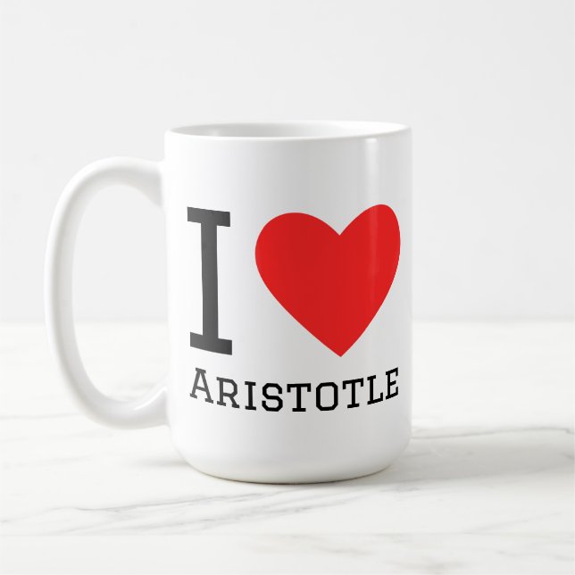 Caneca De Café Eu amo Aristóteles  (Esquerda)
