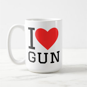 Caneca De Café Eu amo arma