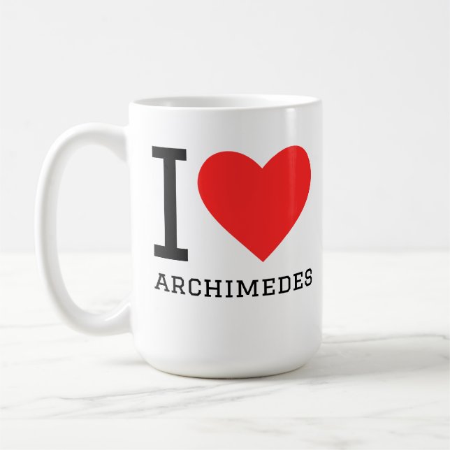 Caneca De Café Eu amo Arquimedes (Esquerda)