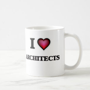 Caneca De Café Eu amo arquitetos
