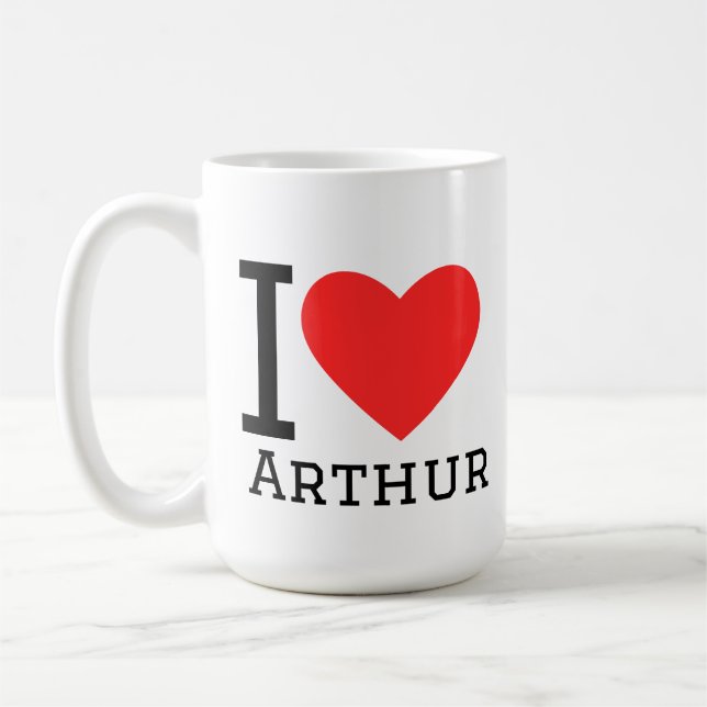 Caneca De Café Eu amo Arthur (Esquerda)