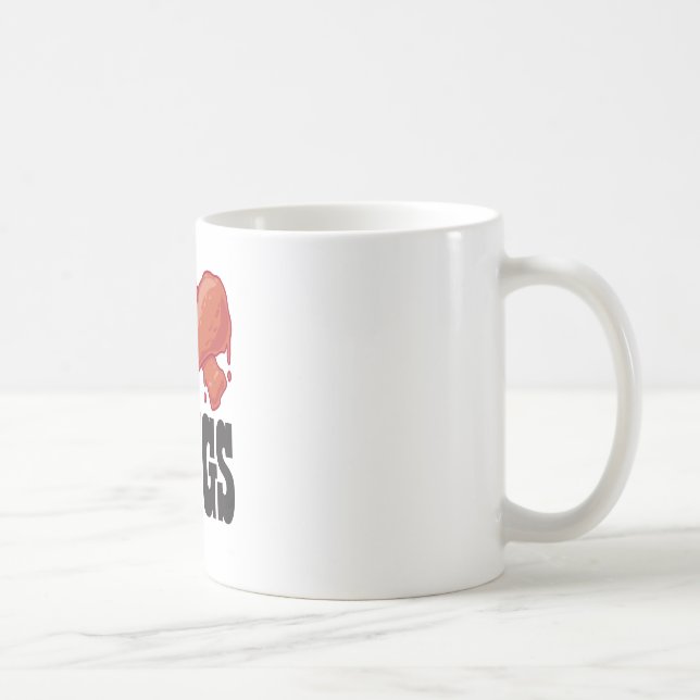 Caneca De Café Eu amo as asas de galinha (Direita)