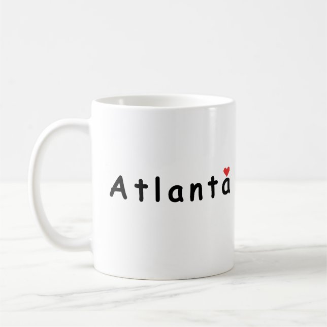 Caneca De Café Eu amo Atlanta (Esquerda)