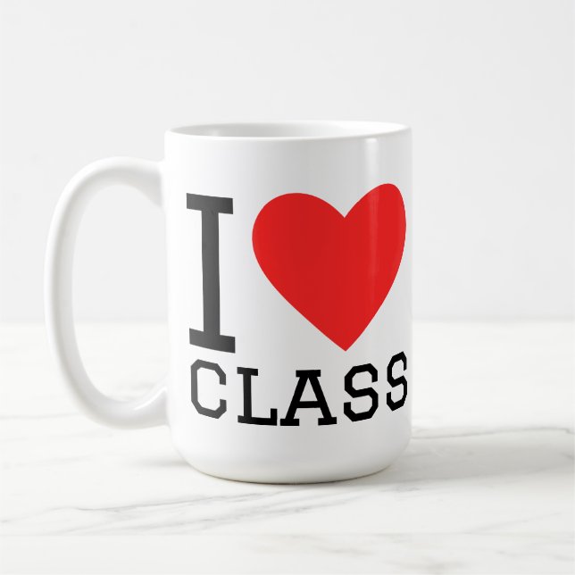 Caneca De Café Eu amo aula (Esquerda)
