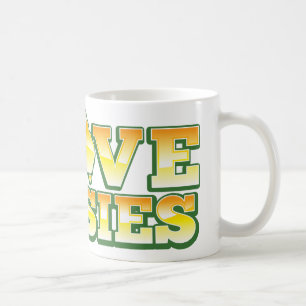 Caneca De Café Eu amo Aussies! Design de Australiana