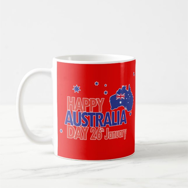 Caneca De Café "EU AMO AUSTRÁLIA" Austrália Dia 26 de janeiro (Esquerda)