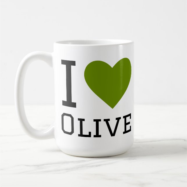 Caneca De Café Eu amo azeitona (Esquerda)