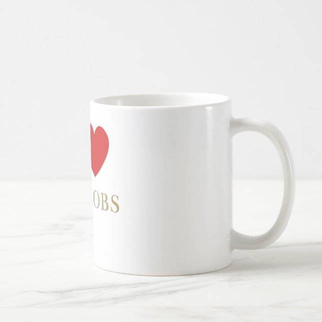 Caneca De Café Eu amo babacas (Direita)