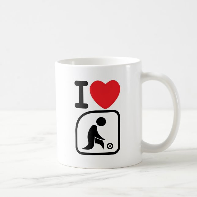 Caneca De Café Eu amo bacias do gramado (Direita)