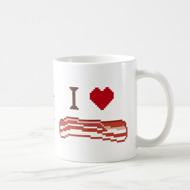 Caneca De Café Eu Amo Bacon (Direita)