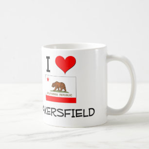 Caneca De Café Eu amo BAKERSFIELD Califórnia