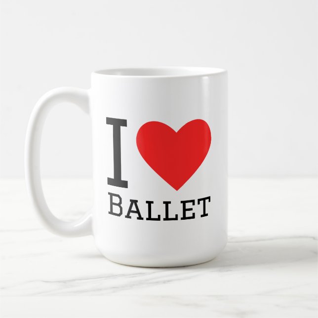 Caneca De Café Eu amo balé (Esquerda)