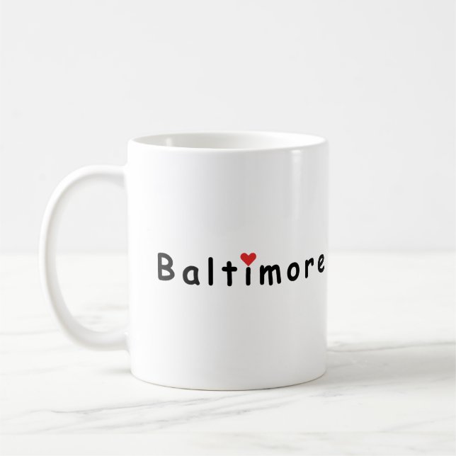 Caneca De Café Eu amo Baltimore (Esquerda)