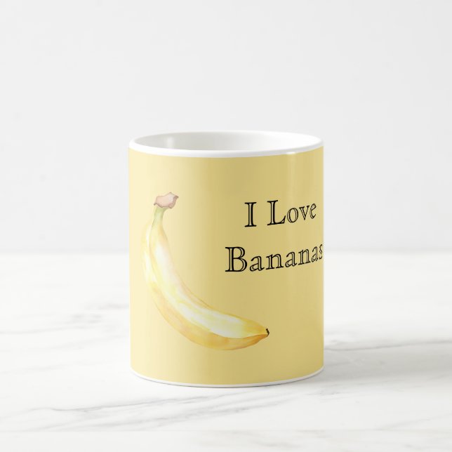 Caneca De Café Eu Amo Bananas (Centro)