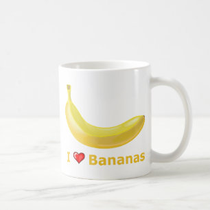 Caneca De Café Eu amo bananas