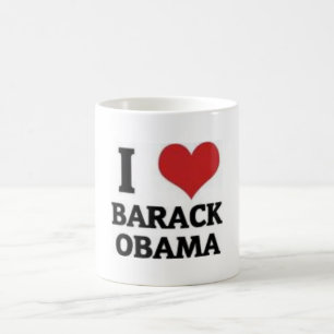 Caneca De Café Eu amo Barack Obama
