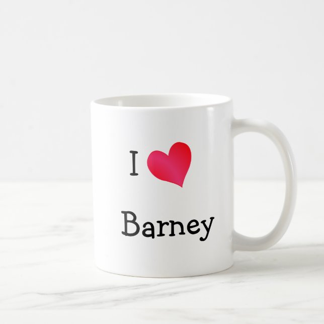 Caneca De Café Eu Amo Barney (Direita)