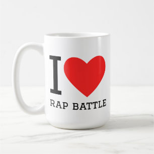 Caneca De Café Eu amo batalha de rap