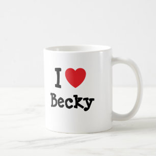 Caneca De Café Eu amo Becky Heart-Shirt