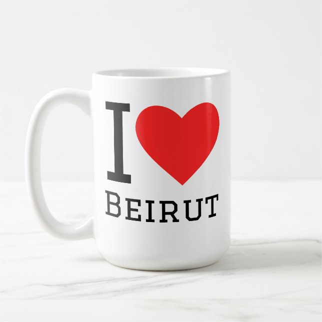 Caneca De Café Eu amo Beirute  (Esquerda)