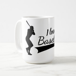 Caneca De Café Eu amo beisebol