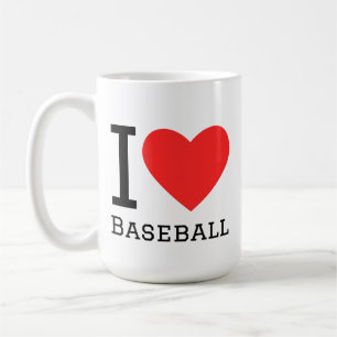 Caneca De Café Eu amo beisebol