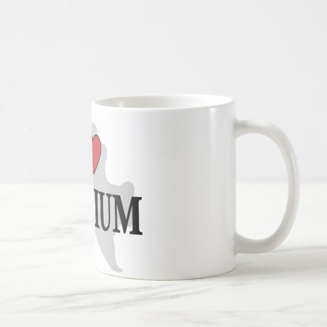 Caneca De Café Eu amo Bélgica (Direita)