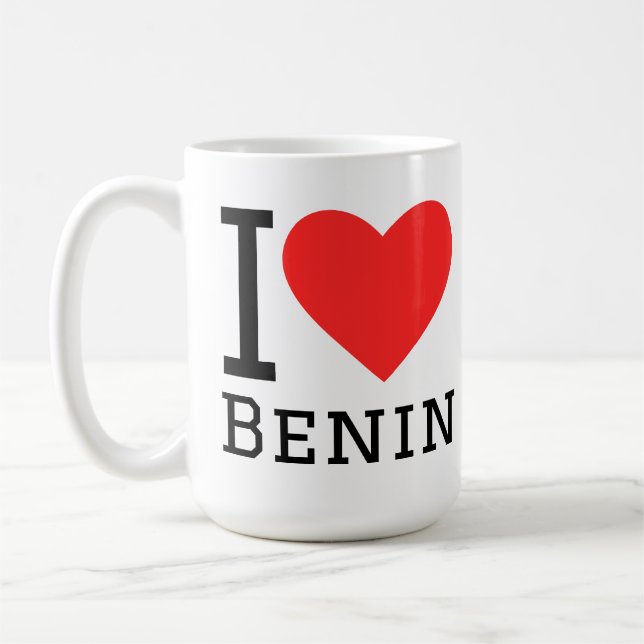 Caneca De Café Eu amo Benim (Esquerda)