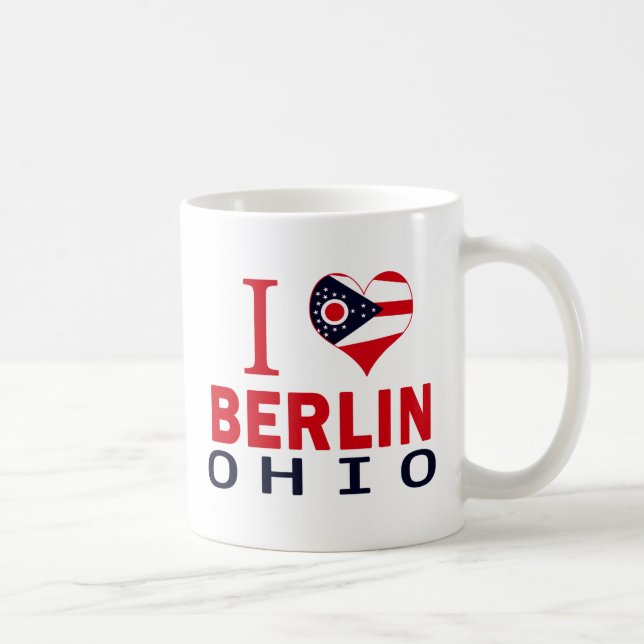 Caneca De Café Eu amo Berlim, Ohio (Direita)