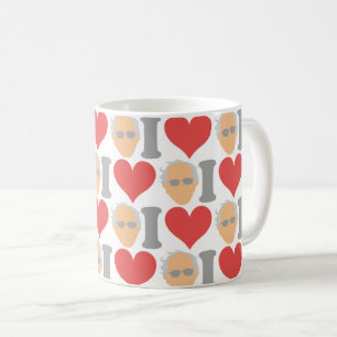 Caneca De Café Eu Amo Bernie Sanders