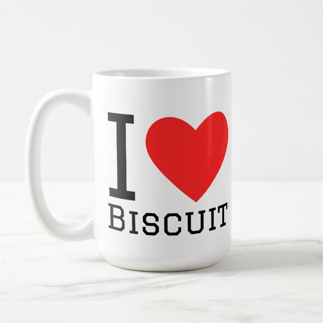 Caneca De Café Eu amo biscoito (Esquerda)