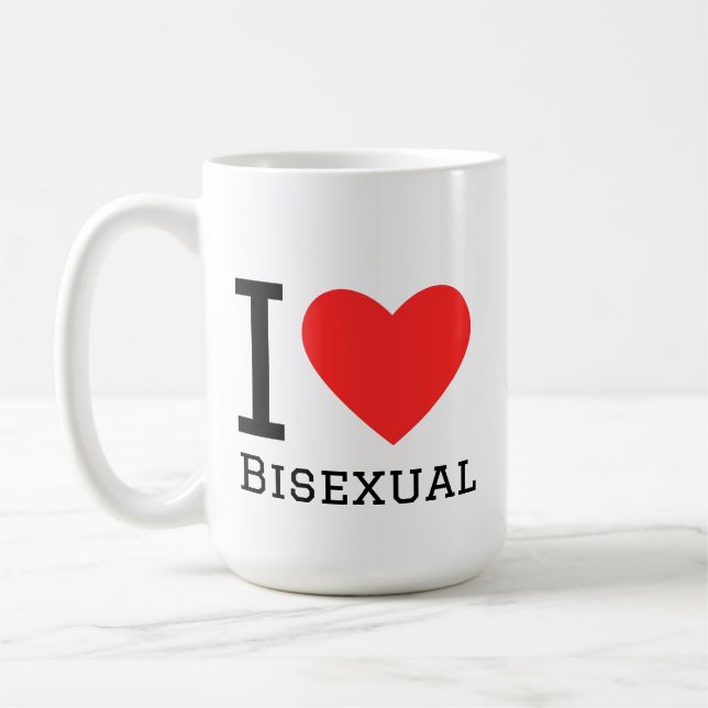 Caneca De Café Eu amo bissexual (Esquerda)