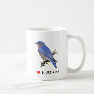 Caneca De Café Eu amo Bluebirds (do coração)
