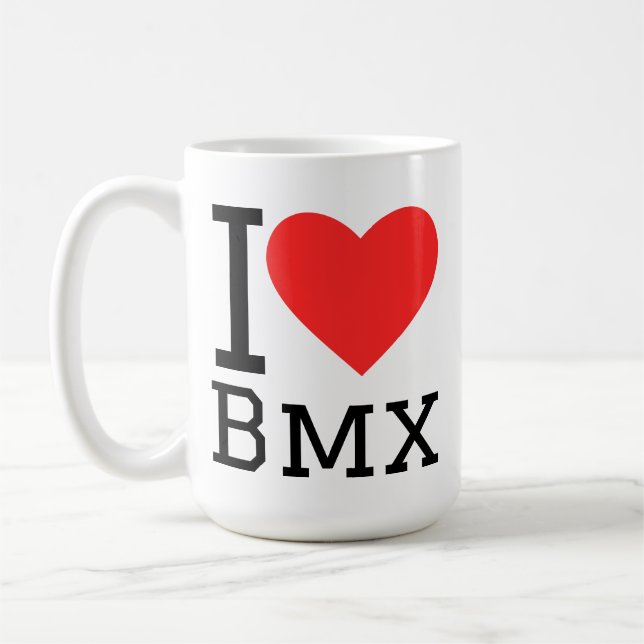 Caneca De Café Eu amo bmx (Esquerda)