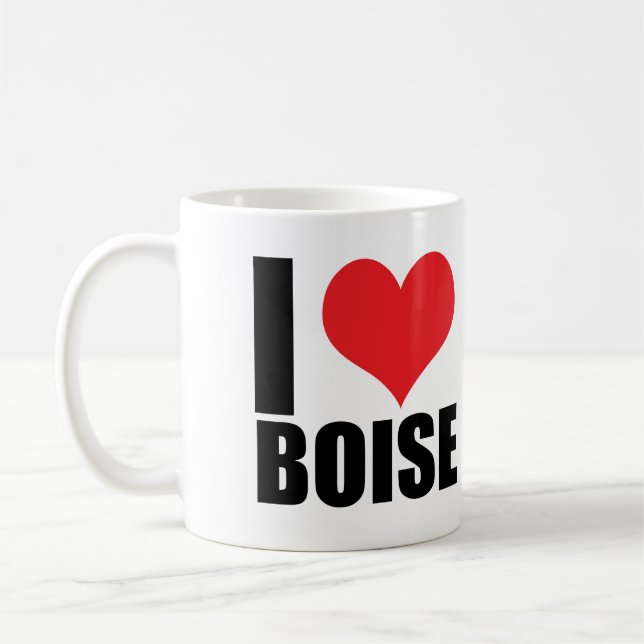 Caneca De Café Eu amo Boise (Esquerda)