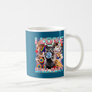 Caneca De Café Eu Amo Bola Brincar Gatinhos Fofos Rolo De Lã Kitt